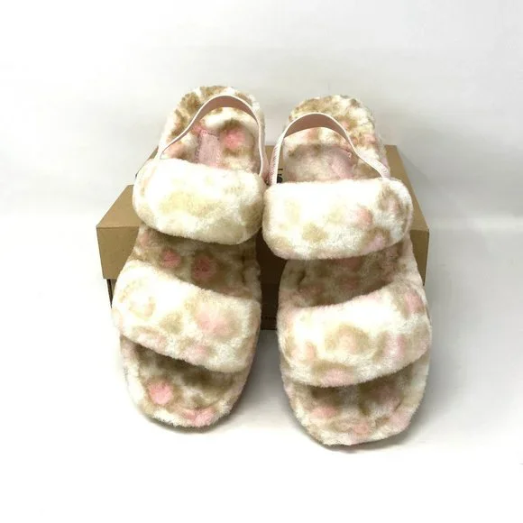 💖MEGA SALE💖UGG YEAH Panther Print Slipper Platform Multicolor Women 1120920WHT - Picture 5 of 9